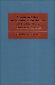 Cover of: American labor and immigration history, 1877-1920s: recent European research