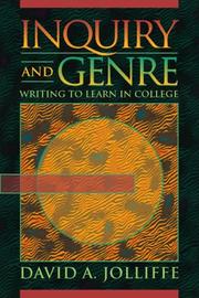 Cover of: Inquiry and genre: writing to learn in college