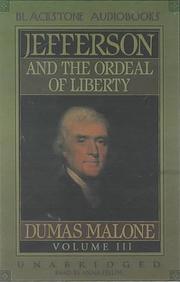Cover of: Jefferson and the Ordeal of Liberty, Vol. 3