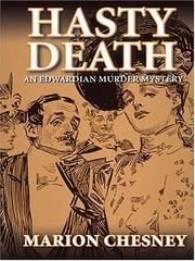 Cover of: Hasty death