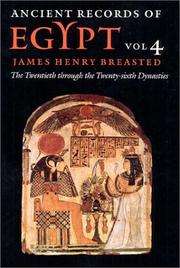 Cover of: Ancient Records of Egypt: The Twentieth Through the Twenty-Sixth Dynasties, Vol. 4