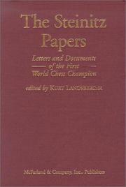 Cover of: The Steinitz Papers: Letters and Documents of the First World Chess Champion