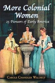 Cover of: More Colonial women: 25 pioneers of early America