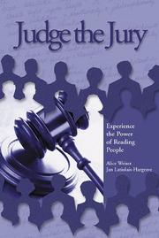 Cover of: Judge the Jury: Experience the Power of Reading People