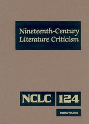 Cover of: Nineteenth Century Literature Criticism
