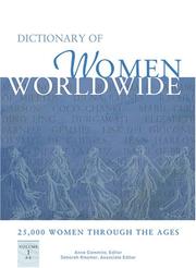 Cover of: Dictionary of Women Worldwide by 