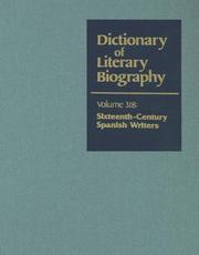 Cover of: Sixteenth-Century Spanish Writers: Dictionary Of Literary Biography (Dictionary of Literary Biography)