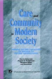 Cover of: Care and community in modern society by [Paul G. Schervish, Virginia A. Hodgkinson, Margaret Gates, [editors] and Associates].