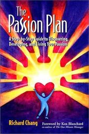 The Passion Plan by Richard Y. Chang