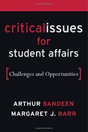 Cover of: Critical Issues for Student Affairs: Challenges and Opportunities