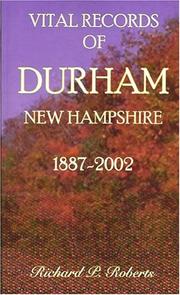 Cover of: Vital records of Durham, New Hampshire, 1887-2002