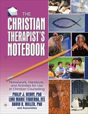 Cover of: Christian Therapist's Notebook: Homework, Handouts, and Activities for Use in Christian Counseling