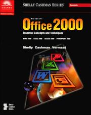 Microsoft Office 2000 : essential concepts and techniques