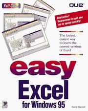 Cover of: Easy Excel for Windows 95