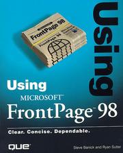 Cover of: Using Microsoft FrontPage 98