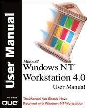 Microsoft Windows NT Workstation 4.0 user manual