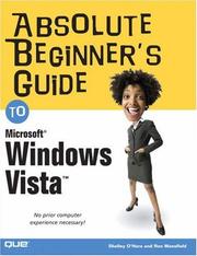 Absolute beginner's guide to Microsoft Windows Vista