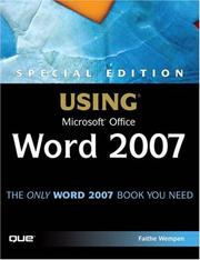 Cover of: Special Edition Using Microsoft(R) Office Word 2007
