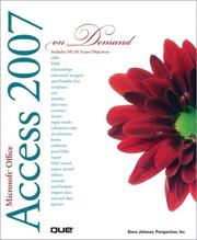 Microsoft Office Access 2007 on demand