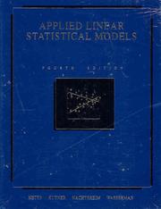 Cover of: Applied linear statistical models