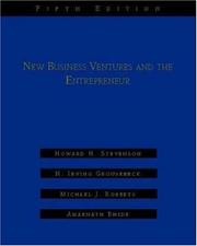 Cover of: New business ventures and the entrepreneur by Howard H. Stevenson