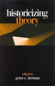 Cover of: Historicizing theory