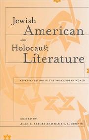 Cover of: Jewish American and Holocaust literature: representation in the postmodern world