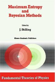Cover of: Maximum entropy and Bayesian methods, Cambridge, England, 1988