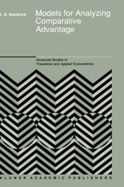 Cover of: Models for analyzing comparative advantage