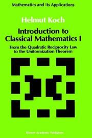 Cover of: Introduction to classical mathematics