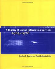 Cover of: A history of online information services, 1963-1976