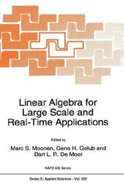 Cover of: Linear algebra for large scale and real-time applications