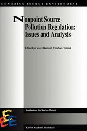 Nonpoint source pollution regulation : issues and analysis