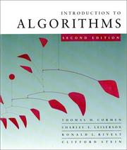 Cover of: Introduction to algorithms by Thomas H. Cormen ... [et al.].