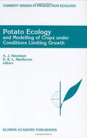 Cover of: Potato ecology and modelling of crops under conditions limiting growth