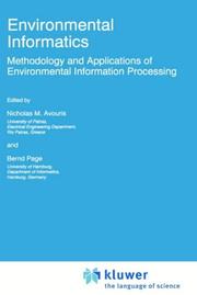 Environmental informatics : methodology and applications of environmental information processing