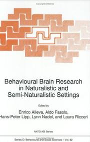 Behavioural brain research in naturalistic and semi-naturalistic settings : [proceedings of the NATO Advanced Study Institute on Behavioural Brain Research in Naturalistic and Semi-Naturalistic Settin