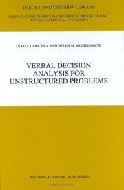 Verbal decision analysis for unstructured problems