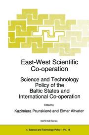 Cover of: East-West scientific co-operation: science and technology policy of the Baltic States and international co-operation