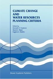 Cover of: Climate Change and Water Resources Planning Criteria