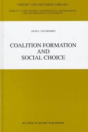 Coalition formation and social choice