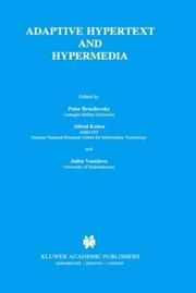 Adaptive hypertext and hypermedia