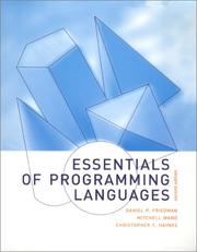 Cover of: Essentials of programming languages by Daniel P. Friedman