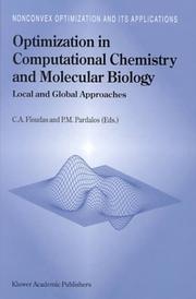 Optimization in computational chemistry and molecular biology : local and global approaches