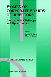 Women on corporate boards of directors : international challenges and opportunities