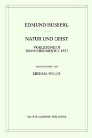 Natur und Geist : Vorlesungen, Sommersemester 1927