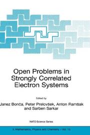 Open problems in strongly correlated electron systems