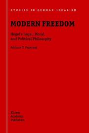 Modern freedom : Hegel's legal, moral and political philosophy