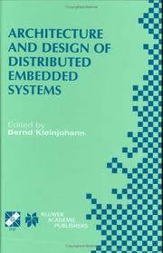 Cover of: Architecture and Design of Distributed Embedded Systems (IFIP International Federation for Information Processing)