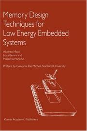 Memory design techniques for low energy embedded systems